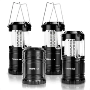 Collapsible LED Camping Lantern, IPX4 Water Resistant, Battery Powered